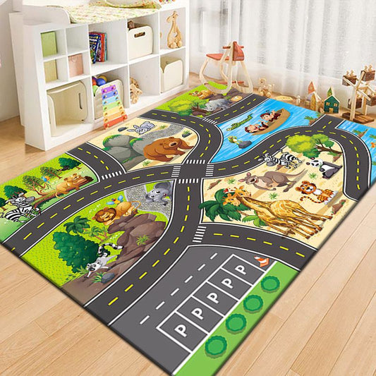 Cityscape Play Rug - Animal Safari