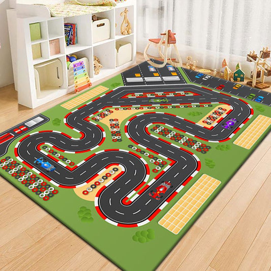 Cityscape Play Rug - Go-Kart Circuit