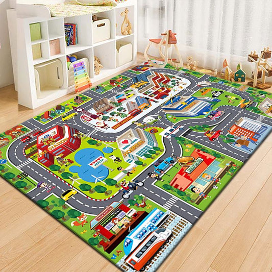 Cityscape Play Rug - Busy City Centre